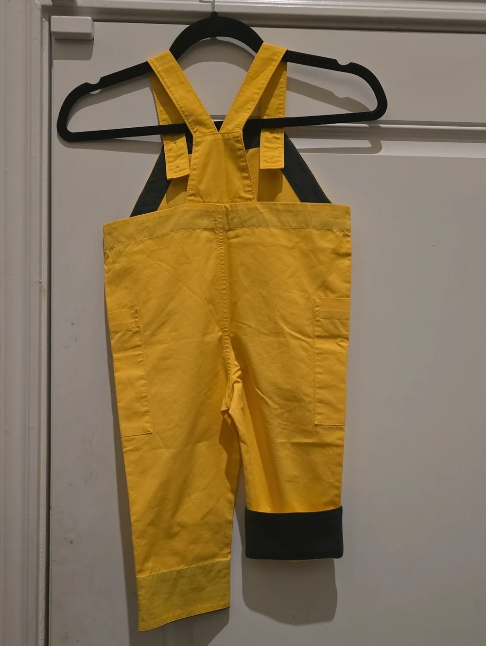 The Sunday collective Fisherman Overralls Samoan Sun Yellow Cropped New Roll Cuf